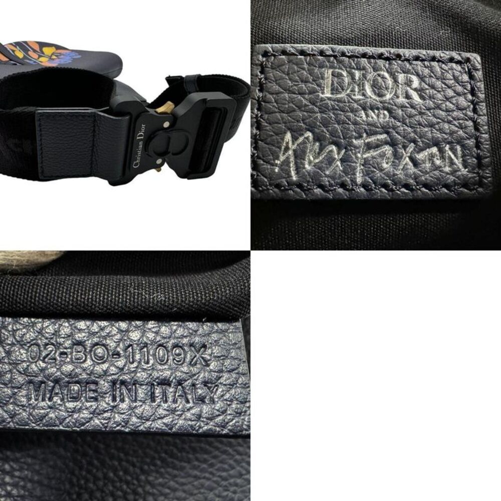 Dior Saddle Navy Leather Shoulder Bag (Pre-Owned) - Picture 4 of 5